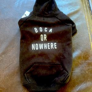 Boca or Nowhere dog sweatshirt hoodie style with pocket